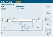 Glühkerze 7 V FAE 74243