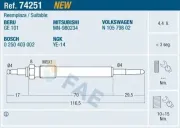 Glühkerze 4,4 V FAE 74251