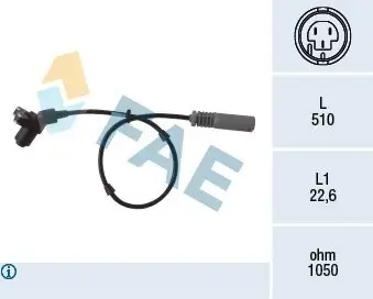 Sensor, Raddrehzahl Hinterachse FAE 78005 Bild Sensor, Raddrehzahl Hinterachse FAE 78005