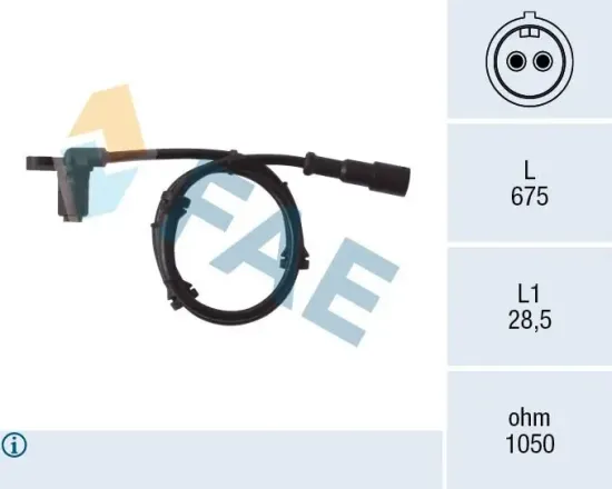 Sensor, Raddrehzahl Vorderachse FAE 78006 Bild Sensor, Raddrehzahl Vorderachse FAE 78006
