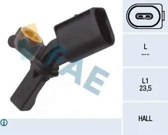 Sensor, Raddrehzahl Hinterachse rechts FAE 78010 Bild Sensor, Raddrehzahl Hinterachse rechts FAE 78010