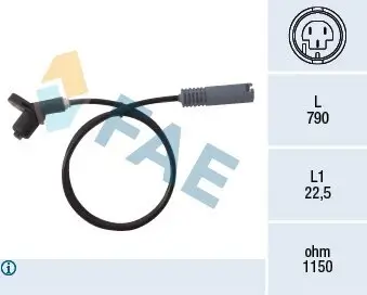 Sensor, Raddrehzahl FAE 78017