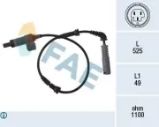 Sensor, Raddrehzahl FAE 78018