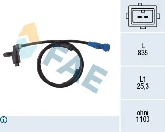 Sensor, Raddrehzahl Vorderachse FAE 78021 Bild Sensor, Raddrehzahl Vorderachse FAE 78021