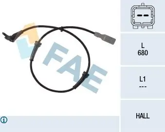 Sensor, Raddrehzahl Vorderachse FAE 78036