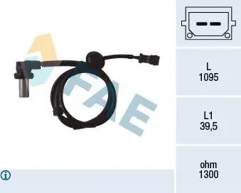 Sensor, Raddrehzahl Vorderachse FAE 78062