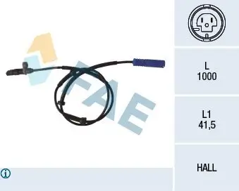 Sensor, Raddrehzahl Hinterachse FAE 78076