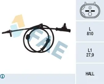 Sensor, Raddrehzahl FAE 78079 Bild Sensor, Raddrehzahl FAE 78079