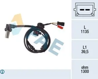 Sensor, Raddrehzahl Vorderachse FAE 78085 Bild Sensor, Raddrehzahl Vorderachse FAE 78085