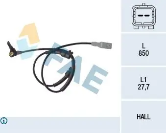 Sensor, Raddrehzahl FAE 78087