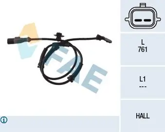 Sensor, Raddrehzahl FAE 78096