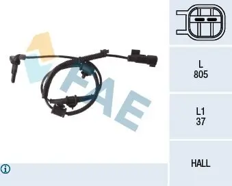 Sensor, Raddrehzahl FAE 78110