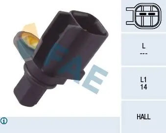 Sensor, Raddrehzahl Hinterachse FAE 78113