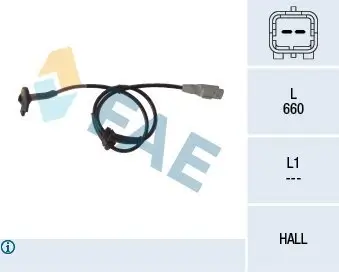 Sensor, Raddrehzahl FAE 78117