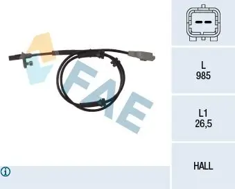 Sensor, Raddrehzahl FAE 78118