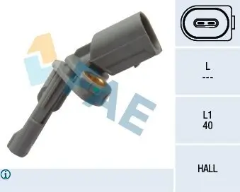 Sensor, Raddrehzahl Hinterachse rechts FAE 78126 Bild Sensor, Raddrehzahl Hinterachse rechts FAE 78126