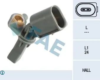 Sensor, Raddrehzahl FAE 78162 Bild Sensor, Raddrehzahl FAE 78162