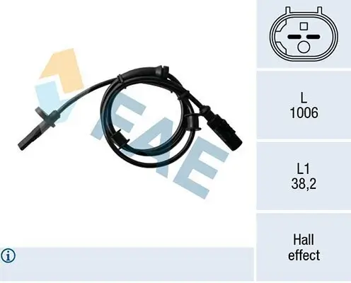 Sensor, Raddrehzahl FAE 78170 Bild Sensor, Raddrehzahl FAE 78170