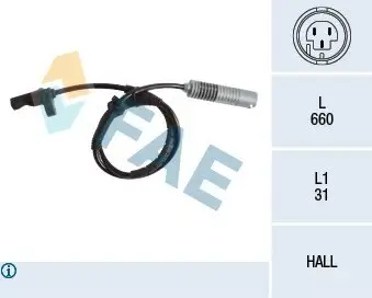 Sensor, Raddrehzahl FAE 78186