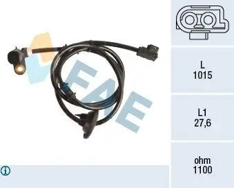 Sensor, Raddrehzahl Hinterachse rechts FAE 78200 Bild Sensor, Raddrehzahl Hinterachse rechts FAE 78200