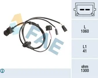 Sensor, Raddrehzahl FAE 78209