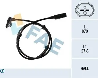 Sensor, Raddrehzahl FAE 78249 Bild Sensor, Raddrehzahl FAE 78249