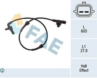 Sensor, Raddrehzahl FAE 78275 Bild Sensor, Raddrehzahl FAE 78275