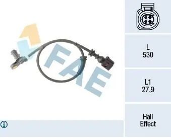 Sensor, Raddrehzahl FAE 78295