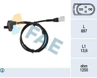 Sensor, Raddrehzahl Vorderachse FAE 78353 Bild Sensor, Raddrehzahl Vorderachse FAE 78353
