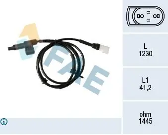 Sensor, Raddrehzahl Hinterachse FAE 78355 Bild Sensor, Raddrehzahl Hinterachse FAE 78355
