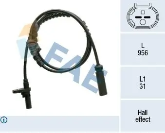 Sensor, Raddrehzahl FAE 78361 Bild Sensor, Raddrehzahl FAE 78361