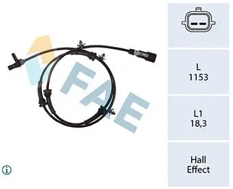 Sensor, Raddrehzahl FAE 78435