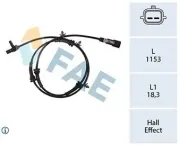 Sensor, Raddrehzahl FAE 78435