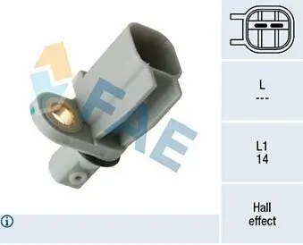 Sensor, Raddrehzahl Hinterachse FAE 78450 Bild Sensor, Raddrehzahl Hinterachse FAE 78450