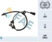 Sensor, Raddrehzahl FAE 78496