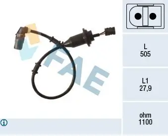 Sensor, Raddrehzahl Hinterachse links FAE 78498
