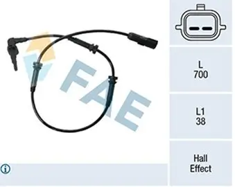 Sensor, Raddrehzahl FAE 78503