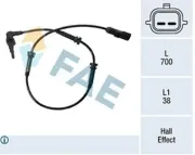 Sensor, Raddrehzahl Vorderachse FAE 78503