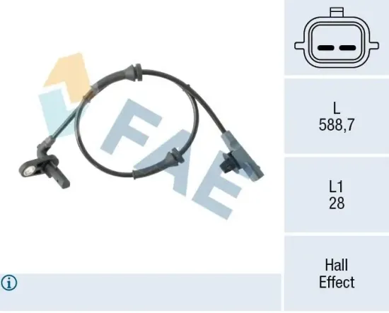 Sensor, Raddrehzahl FAE 78505 Bild Sensor, Raddrehzahl FAE 78505