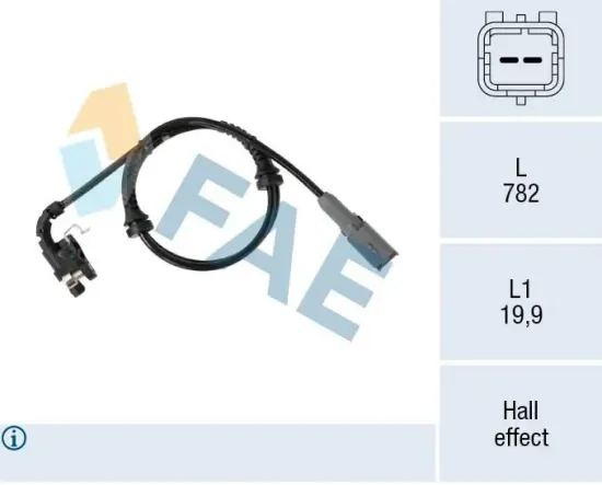 Sensor, Raddrehzahl Hinterachse FAE 78548 Bild Sensor, Raddrehzahl Hinterachse FAE 78548