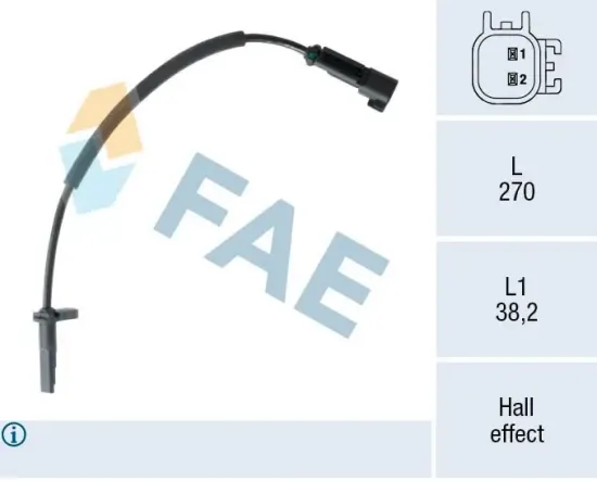 Sensor, Raddrehzahl Vorderachse FAE 78556 Bild Sensor, Raddrehzahl Vorderachse FAE 78556