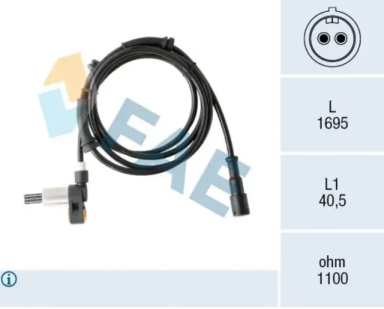 Sensor, Raddrehzahl Hinterachse rechts FAE 78557 Bild Sensor, Raddrehzahl Hinterachse rechts FAE 78557