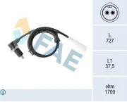 Sensor, Raddrehzahl Hinterachse links FAE 78575