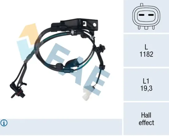 Sensor, Raddrehzahl Vorderachse links FAE 78738 Bild Sensor, Raddrehzahl Vorderachse links FAE 78738