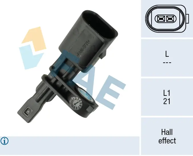 Sensor, Raddrehzahl Vorderachse links FAE 78805
