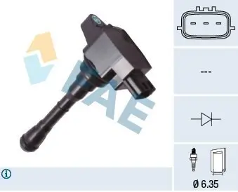 Zündspule FAE 80450 Bild Zündspule FAE 80450