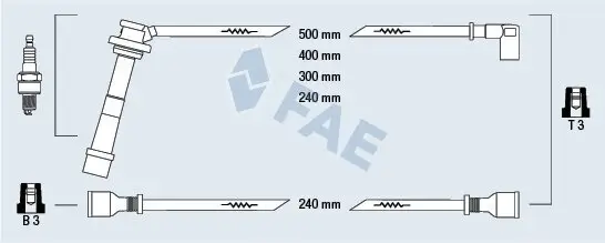 Zündleitungssatz FAE 85805 Bild Zündleitungssatz FAE 85805