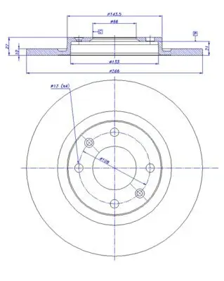 Bremsscheibe Vorderachse CAR 142.528 Bild Bremsscheibe Vorderachse CAR 142.528