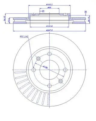 Bremsscheibe Vorderachse CAR 142.530 Bild Bremsscheibe Vorderachse CAR 142.530