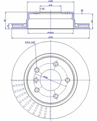 Bremsscheibe Hinterachse CAR 142.096 Bild Bremsscheibe Hinterachse CAR 142.096